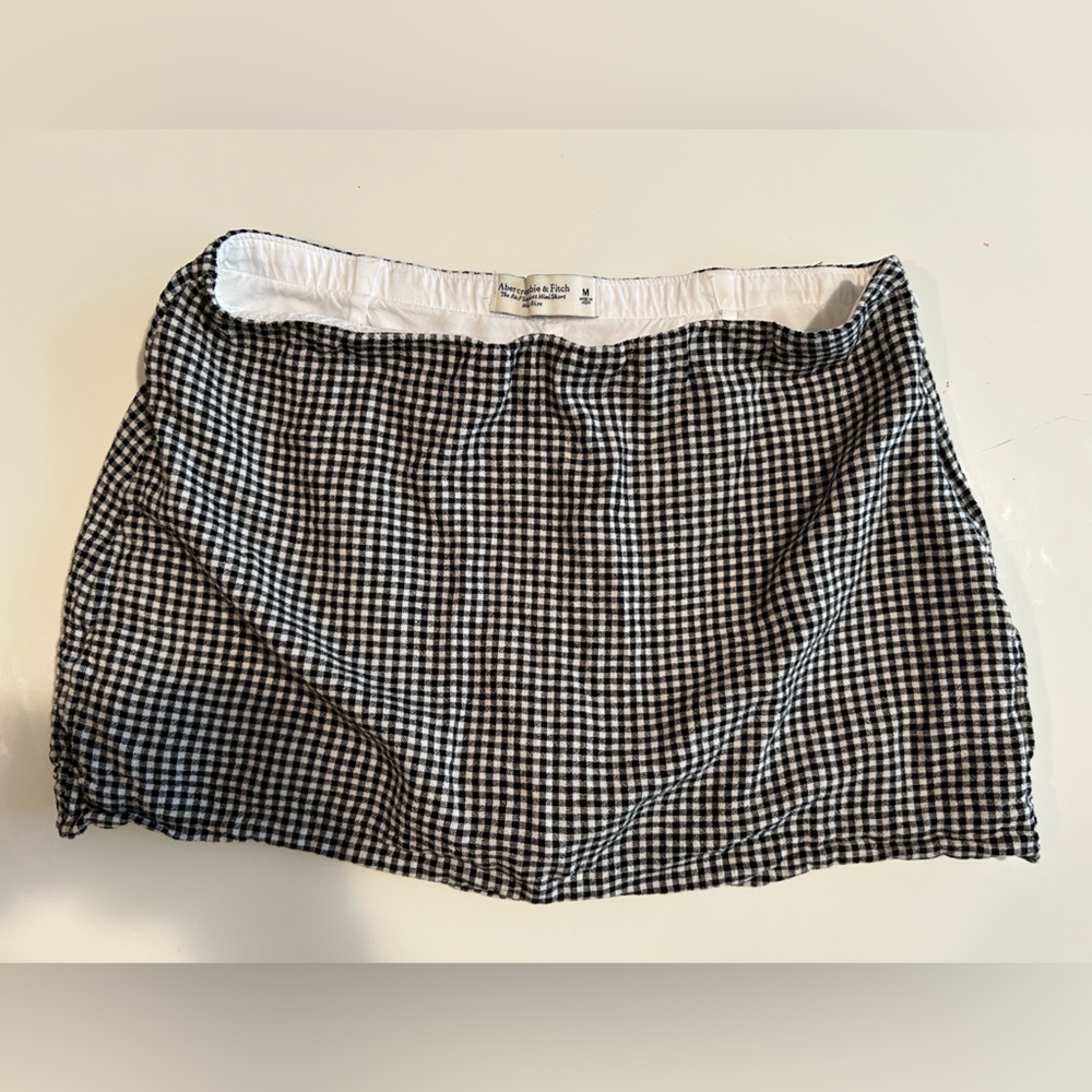 Abercrombie Scarlet Mini Skort Mid Rise Gingham skirt